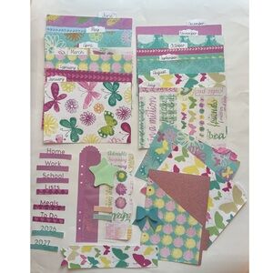 28 Colorful Butterfly Hearts A5 Planner Monthly Dividers Set